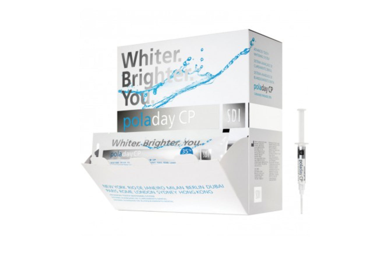 SDI 7700034 Pola Day Tooth Whitening System Bulk Kit 9.5% 50/Pk 1.3 Gm EXP Jun 2024 SDI 7700034 Pola Day Tooth Whitening System Bulk Kit 9.5% 50/Pk 1.3 Gm EXP Jun 2024